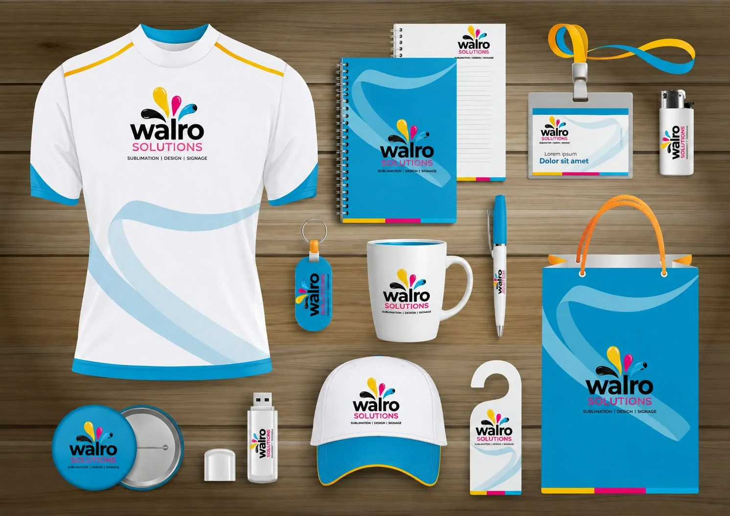 Team wearing branded corporate golf shirts